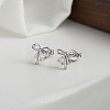 925 Sterling Silver Micro Pave Clear Cubic Zirconia Stud Earrings STER-P065-09P-2