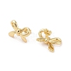 Bowknot Brass Stud Earrings EJEW-S231-02G-02-2