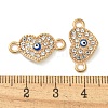 Alloy Blue Enamel Connector Charms ENAM-S003-02C-3