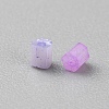 Opaque Colours Glass Hexagon Bugle Beads GLAA-TAC0005-008A-2