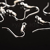 Silver Color Plated Brass Earring Hooks X-EC135Y-S-2