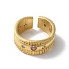 Rack Plating Heart Brass Micro Pave Cubic Zirconia Open Cuff Rings for Women RJEW-G320-02G-2