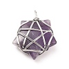 Natural Amethyst Pendants G-D458-07P-05-RS-2