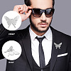 10 Sets Alloy Butterfly Lapel Pin Brooch JEWB-FG0001-12P-4