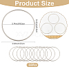 10Pcs Iron Ring for DIY Woven Net/Web with Feather IFIN-SP0001-56A-P-2