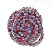 Baking Painted Glass Beads Strands DGLA-Q023-6mm-DB69-7