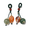 Natural Green Aventurine & Natural Agate Pendant Decorations G-G008-08G-2
