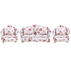 Wood & Fabric Floral Sofa Set Miniature Ornaments PW-WG40337-03-1