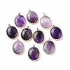 Natural Amethyst Pendants G-C023-03-1