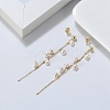 Natural Pearl Ear Studs EJEW-P231-10G-2