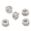 Rack Plating Brass Micro Pave Cubic Zirconia Beads KK-A186-03B-P-2