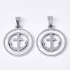 201 Stainless Steel Pendants STAS-N089-72P-1