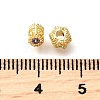 Brass Micro Pave Clear Cubic Beads KK-B135-06G-2