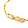 Constellation 202 Stainless Steel Figaro Chain Link Bracelets for Women Men AJEW-U006-01A-2