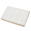 40 Girds Wood Covered with Velvet Bangle Organizer Display Trays BDIS-WH0003-32B-1