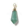 Natural Green Aventurine Pointed Pendants G-P474-02G-04-2