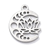 Anti-Tarnish 304 Stainless Steel Pendants STAS-R003-03P-01-1