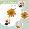 Leather and Alloy Keychain HJEW-WH20022-04B-04-5