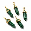 Synthetic Malachite Pointed Pendants G-K329-03G-1