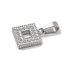 Ion Plating(IP) 304 Stainless Steel Micro Pave Cubic Zirconia Pendants STAS-Z107-06P-02-2