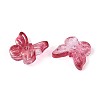 Transparent Spray Painted Glass Charms GLAA-T016-22F-2