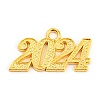 Alloy Numbers Pendants PALLOY-D028-01G-1