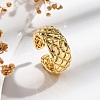 Rack Plating Brass Open Cuff Finger Rings for Women RJEW-M028-87G-2