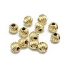 Yellow Gold Filled Corrugated Beads KK-L183-034C-1