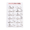 304 Stainless Steel Huggie Hoop Earrings LS-EJEW-O087-09E-P-3
