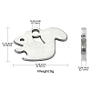 304 Stainless Steel Charms STAS-CJC0008-10P-01-8