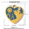 304 Stainless Steel with Steel Blue Enamel Charms SA-OY001-94G-2