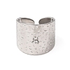 Textured 304 Stainless Steel Cuff Ring Settings SA-CBA7DC2-02P-2
