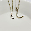 304 Stainless Steel Letter Pendant Necklaces NJEW-WH0027-04P-G-NR-1