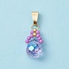 Glass Seed Beaded Pendants PALLOY-MZ00590-05-1