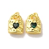 Brass Micro Pave Cubic Zirconia Pendants KK-H461-06G-02-1