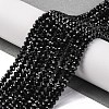 Natural Black Spinel Beads Strands G-E560-Q05-2