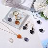 10Pcs 5 Colors Transparent & Opaque Resin Pendants RESI-SZ0001-65-6