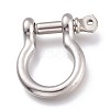 Tarnish Resistant 304 Stainless Steel D-Ring Anchor Shackle Clasps STAS-Z017-15P-01-1
