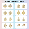 DICOSMETIC 48Pcs 8 Styles Rack Plating Alloy Charms FIND-DC0002-78-4