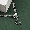 Anti-Tarnish 304 Stainless Steel Flat Sequin Chain Necklaces for Women NJEW-K255-28P-3