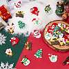 84Pcs 7 Styles Christmas Theme PVC Cabochons FIND-SC0011-36-4