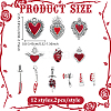 24Pcs 12 Styles Alloy Enamel Pendants FIND-HY0004-69-2