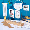   160Pcs 2 Colors PVC Plastic Earring Display Stand CDIS-PH0001-51-4