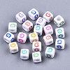 Opaque White Acrylic Beads SACR-R252-02G-1