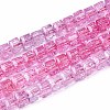 Crackle Transparent Glass Beads Strands GLAA-N062-6mm-07-1