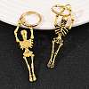 Alloy Skeleton Hoop Earrings EJEW-Z132-01AG-2