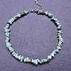 Natural Amazonite Chip Beaded Necklaces for Women IW6789-55-1