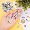 SUPERFINDINGS 64Pcs 16 Style CCB Plastic Enamel Pendants CCB-FH0001-08-3