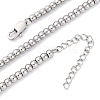 4MM Solid Round 304 Stainless Steel Beaded Necklaces NJEW-Q013-10P-2