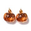 Halloween Pumpkin Transparent Resin Pendants RESI-B010-03B-1